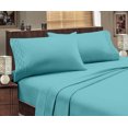 thumbnail image 4 of Hotel Luxurious, 1800 Series Super Soft Embroidery 4 PC Sheet Set (Full, Aqua), 4 of 4