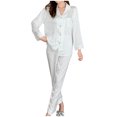 thumbnail image 1 of RKSTN Ensembles de Pyjama pour Femmes 2 Pcs Mode Vêtements de Maison Pyjamas Ensemble Deux Pièces Manches Longues Pantalon Ensemble de Pyjama Vêtements de Maison Doux Confortables, 1 of 5