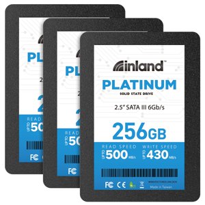 INLAND Platinum paquet de 3 256GB SSD SATA III 6Gb/s 2,5"" 7mm TLC 3D NAND Interne Solid State Drive (256GB x 3)