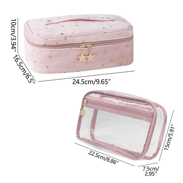 Makeup Bag Travel Cosmetic Bag Cosmetic Bag Large Capacity Storage Bag Velvet Portable Travel Bag Cosmetic Storage Bag Wash Bag Makeup Bag Large Cosmetic Bag Small Travel Bag for Toiletries