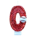 thumbnail image 2 of Baseball Glitter Birthday Cake Candle, Number Topper Decor for Sports Themed Party, 2 of 4