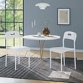 thumbnail image 1 of Modern Stackable Dining Chairs, Waterproof Plastic Seat with Ergonomic Back, Metal Legs, Easy Assembly, Space-Saving Kitchen Chairs for Dining Room, Indoor Outdoor Use, 45.5x40x76.5cm, 1 of 7