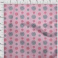 thumbnail image 3 of oneOone Cotton Cambric Fabric Spiral & Floral Block Print Fabric BTY 56 Inch Wide, 3 of 4