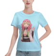 thumbnail image 1 of Women's Basic Short Sleeve T-Shirt Demon Slayer Blade Ganlu Temple Mili, 1 of 6