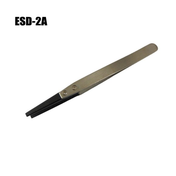 EIGTHTAIL ESD Anti-Static Tweezers Industrial Tweezers with Replaceable Carbon Fiber Tips