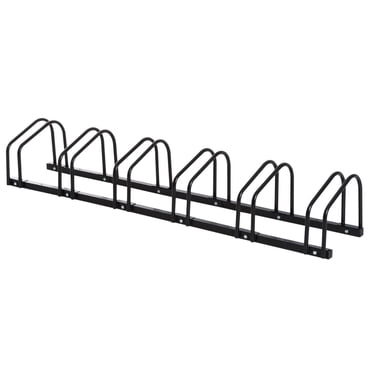 HOMCOM Support de rangement pour 6 vélos, Noir