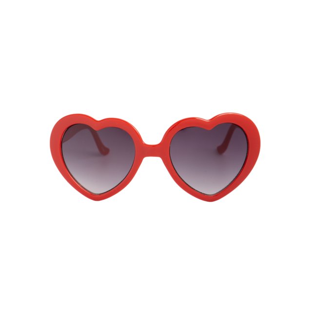 Gravity Shades Lunettes de Soleil Rouges en Forme de Cœur, Rouge