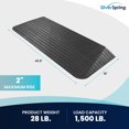 thumbnail image 3 of Silver Spring Solid Rubber Threshold Ramp for Wheelchairs, Scooters & More, 2" Rise, Black, 3 of 5