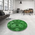 thumbnail image 4 of Ahgly Company Machine Washable Indoor Rectangle Transitional Dark Green Area Rugs, 3' x 5', 4 of 7