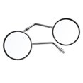 thumbnail image 2 of Rétroviseur de Moto, 2 Pcs 10mm Rond Plaqué Argent Rétroviseur Gauche et Droit, 2 of 8