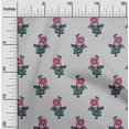 thumbnail image 1 of oneOone Georgette Viscose Fabric Leaves & Floral Block Print Fabric BTY 42 Inch Wide, 1 of 5