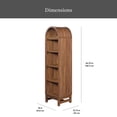 thumbnail image 2 of Bibliothèque étroite à dessus arqué Juliet de Better Homes & Gardens, noyer, pour adultes, 2 of 11