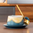 thumbnail image 4 of RKSTN coffee mug Coffee Cup And Saucer Set Lattes Ceramic Mug Mug Practical Gifts Gift Set, 4 of 5