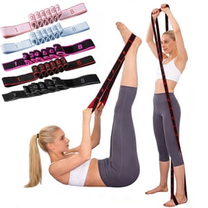 Sentmoon Resistance Bands Stretch Bands for Exercise 8-segmented Yoga Resistance Yoga Exercise Stretching Elastic