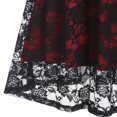 thumbnail image 2 of fvwitlyh Homecoming Robes Lanterne Manches Épaule Mini Robe Double Couche Ourlet à Volants Taille Noeud Papillon Flowy une Ligne Robes Courtes de Plage, 2 of 4