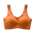 thumbnail image 1 of B91xZ Soft Touch Breathe Bralette Seamless Rib Triangle Bralette,Orange S, 1 of 2