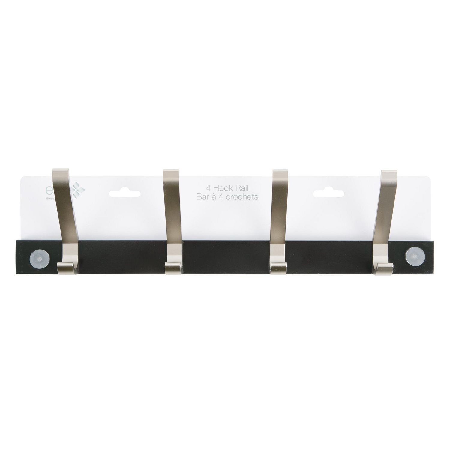 Era Modern 4 Hook Rail Black