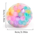 thumbnail image 3 of Soft Rubber Bead Stress Reliever Sphere, Colorful Interior For Hand Exercise, Durable Sensory Ball For Focus Improvement, 3 of 8