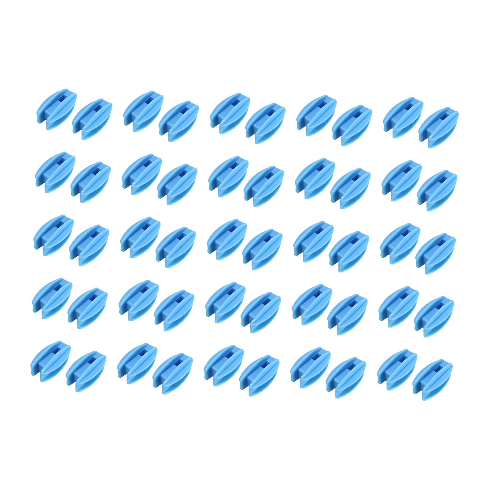 KLKCMS 50 Pieces Electric Fence Insulator Post Ends Termine Fitting Multipurpose Easily Blue