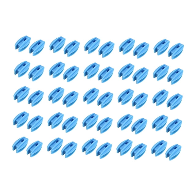 KLKCMS 50 Pieces Electric Fence Insulator Post Ends Termine Fitting Multipurpose Easily Blue