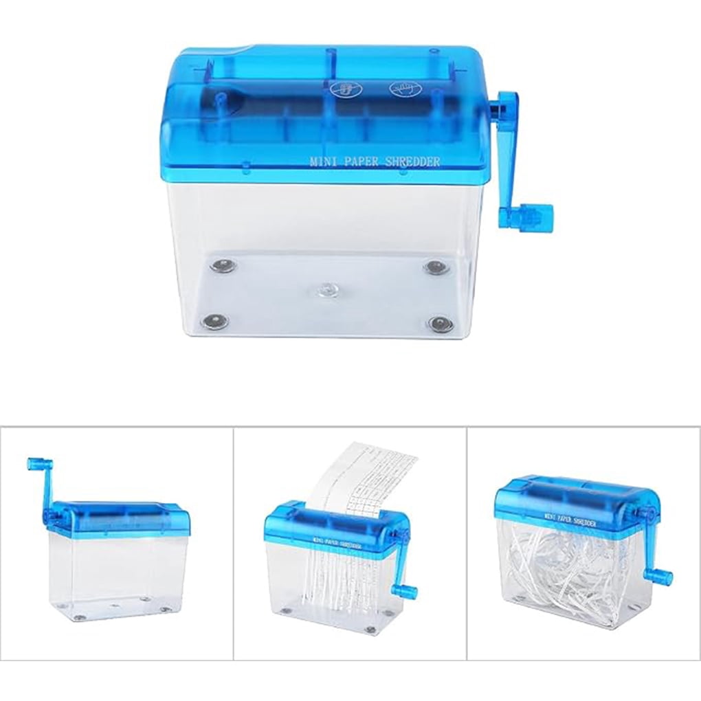 mmirethe Compact And Portable Manual Shredders For Effortless Shredding Non-skid Pads Manual Paper Shredder black 1Set