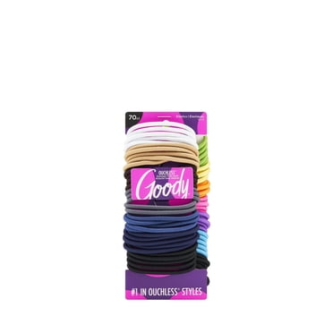 Goody Ouchless® No Metal Gentle Elastics - Assorted Colors - 70 Ct