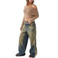 thumbnail image 2 of Fortune Women Off Shoulder Sweater Mesh Knit Cropped Pullover Solid Color Long Sleeve Slim Fit Crop Top, 2 of 8
