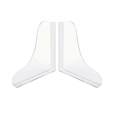Pare-éclaboussures d'Angle pour Baignoire, Pare-Éclaboussures d'Angle en Acrylique pour Douche et Baignoire, Pare-Éclaboussures pour Baignoire de Salle de Bain, 2 Pcs Transparent