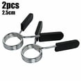 thumbnail image 1 of 2x25mm Barbell Dumbbell Spring Collar Clips Weight Lifting Fitness W3W3, 1 of 9