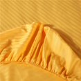 thumbnail image 2 of 1200 Thread Count 100% Egyptian Cotton 3-Piece Fitted Sheet ( 1 Fitted Sheet + 2 Pillow Covers) 27 Inches Deep Pocket Size Stripe Pattern, 2 of 4
