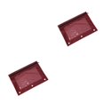 thumbnail image 2 of Dalazy Practical Office Supplies Stylish Zippered Document Pouch Storing Files Wine Red 2Set, 2 of 6