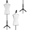 thumbnail image 1 of FDW Mannequin Mannequin 60”-67” Hauteur Réglable Modèle de Robe pour Femme Affichage Torse Corps Trépied Support Vêtements Formes (Crème), 1 of 7