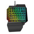 thumbnail image 2 of Clavier et Souris à une Main Combo 39 Touches avec Souris Rétroéclairage Arc-en-Ciel LED Demi-Clavier avec Souris, 2 of 8