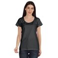 thumbnail image 1 of Inkmeso T-Shirt Basique à Encolure Dégagée Décontracté à Manches Courtes en Coton Uni T-Shirt Haut pour Femmes, 1 of 8