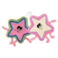 thumbnail image 1 of Luxshiny 2Pack Hand Towels With Hanging Loops Pale Yellow With Pink Edges For Travel, 1 of 8