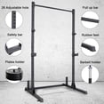 thumbnail image 3 of TOYTEXX 800 lb Capacity Power Rack with Pull-Up Bar, 2" x 2" Steel Squat Rack Cage, 26 Adjustable Positions, Includes 4 J-Hooks for Strength Training and Home Gym Workouts, Black, 3 of 6