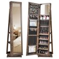 thumbnail image 1 of Costway 360° Swivel Jewelry Armoire with Full-Length Mirror Rear Shelves Makeup Mirror, 1 of 10