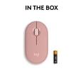 thumbnail image 3 of Logitech Pebble Mouse 2 M350s Sans Fil Bluetooth Légère avec Clics Discrets - Rose, 3 of 11