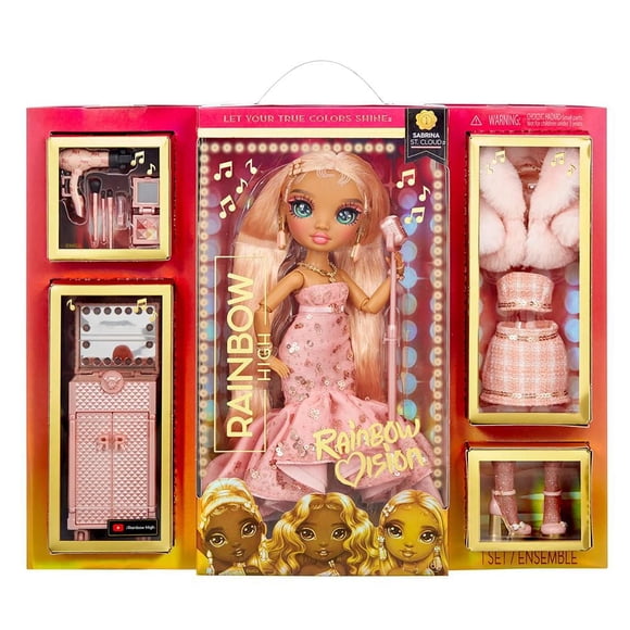 Rainbow Vision Rainbow High Rainbow Divas – Poupée-mannequin Sabrina St. Cloud (rose-quartz rose)
