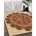 thumbnail image 3 of Ahgly Company Machine Washable Indoor Rectangle Transitional Yellow Orange Area Rugs, 5' x 8', 3 of 7