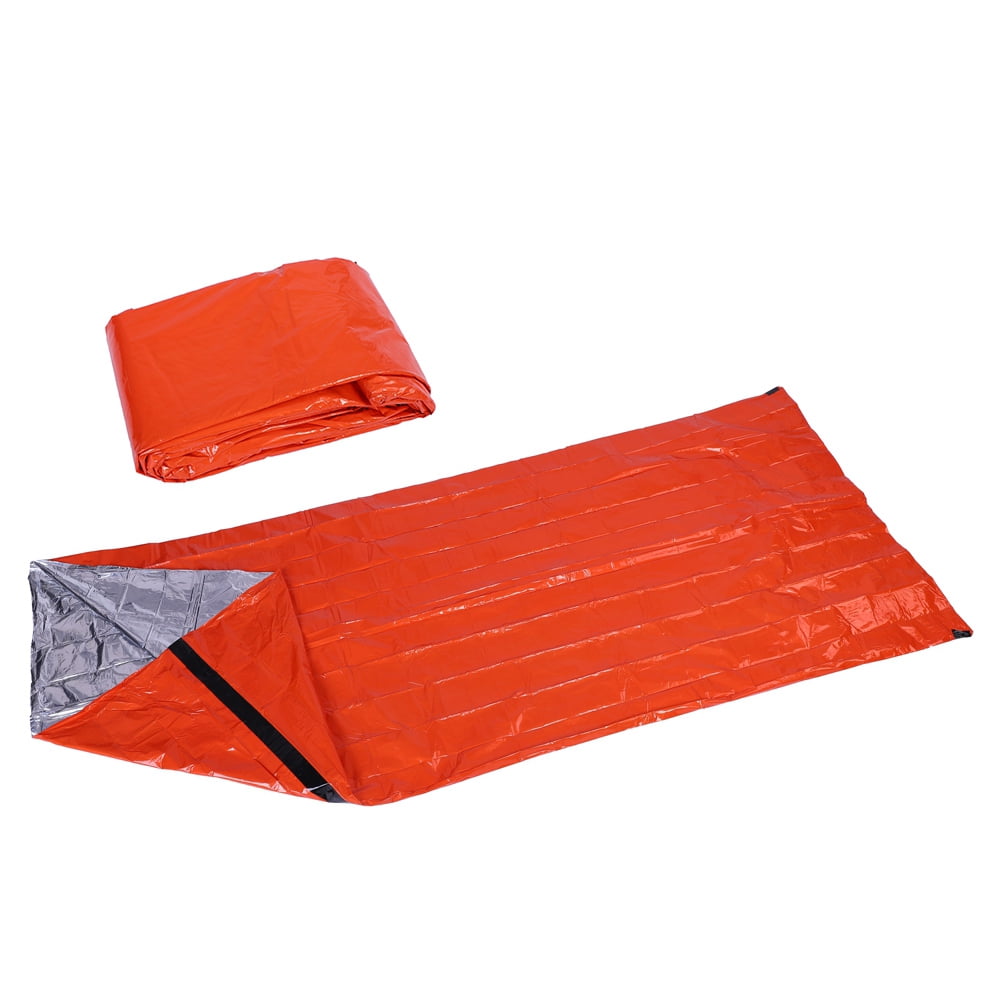 Fyydes Outdoor Sleeping Bag, Envelope Sleeping Bag,Reusable Emergency Sleeping Bag Thermal Waterproof Survival Camping Travel Orange