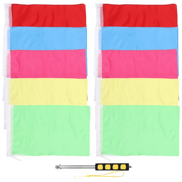 1 Ensemble de Mât de Drapeau Professionnel Résistant à l'Usure Mât de Drapeau Portable Bâton de Guidage de Drapeau