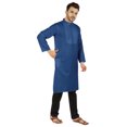 thumbnail image 2 of Atasi Ensemble Kurta-Pyjama Indien Uni pour Hommes Col Mandarin Kurta Décontracté Longue Tenue, 2 of 7