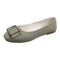 thumbnail image 2 of Chaussures Plates à Boucle Carrée pour Femmes, à Enfiler, Décolleté Peu Profond, Chaussures Simples, Chaussures Décontractées, Chaussures de Travail, 2 of 6