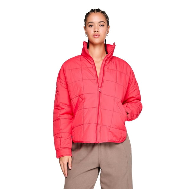 Athletic Works Women's Boxy Quilted Jacket