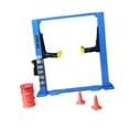 thumbnail image 3 of Siruishop 1/64 Diorama Garage Architecture Model Realistic Repair Frame Model Workshop Blue Car Lift, 3 of 8
