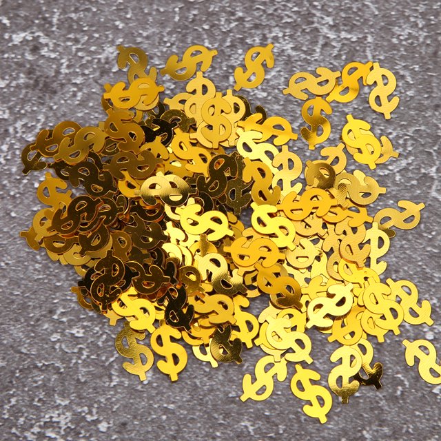 Panneau de Table 60g Dollar en Forme de Confettis Décorations de Mariage