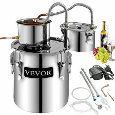 VEVOR 10Gal 38.5L Water Wine Distiller Ceramic Stove Condenser With Water Pump