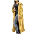 thumbnail image 1 of Kcodviy Women Winter Solid Lightweight Knit Cardigans for Women Knitted Loose Hooded Long Cropped Cardigan Sweaters for Women Cardigan Sweater Pocket Coat, 1 of 8