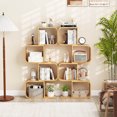 thumbnail image 4 of Costway 1 PCS 4-Tier S-Shaped Bookcase with 4 Open Cubes Geometric Corner Display Shelf, 4 of 9